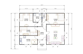 115m2 metrekare prefabrik ev